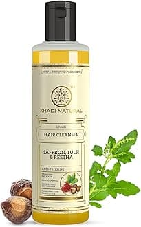 - Saffron Tulsi & Reetha Hair Cleanser | Herbal Shampoo for Scalp Care & Hair Cleansing | Helps Strengthen Hair Roots & Improve Hair Volume | Gentle Sulphate Free Hair Care Formula | Suitable for Men & Women | All Hair Types | 210ml