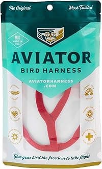 The AVIATOR Pet Bird Harness and Leash: Medium Red