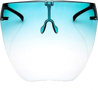 Protective Face Shield Full Cover Visor Glasses/Sunglasses (Anti-Fog/Blue Light Filter) (Teal/Fade)