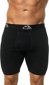 Merino.tech Merino Wool Boxer Briefs Men - Merino Wool Underwear Breathable Dry Fit Comfy Sports Base Layer for Men (Slate Black 1 Pack, Medium)