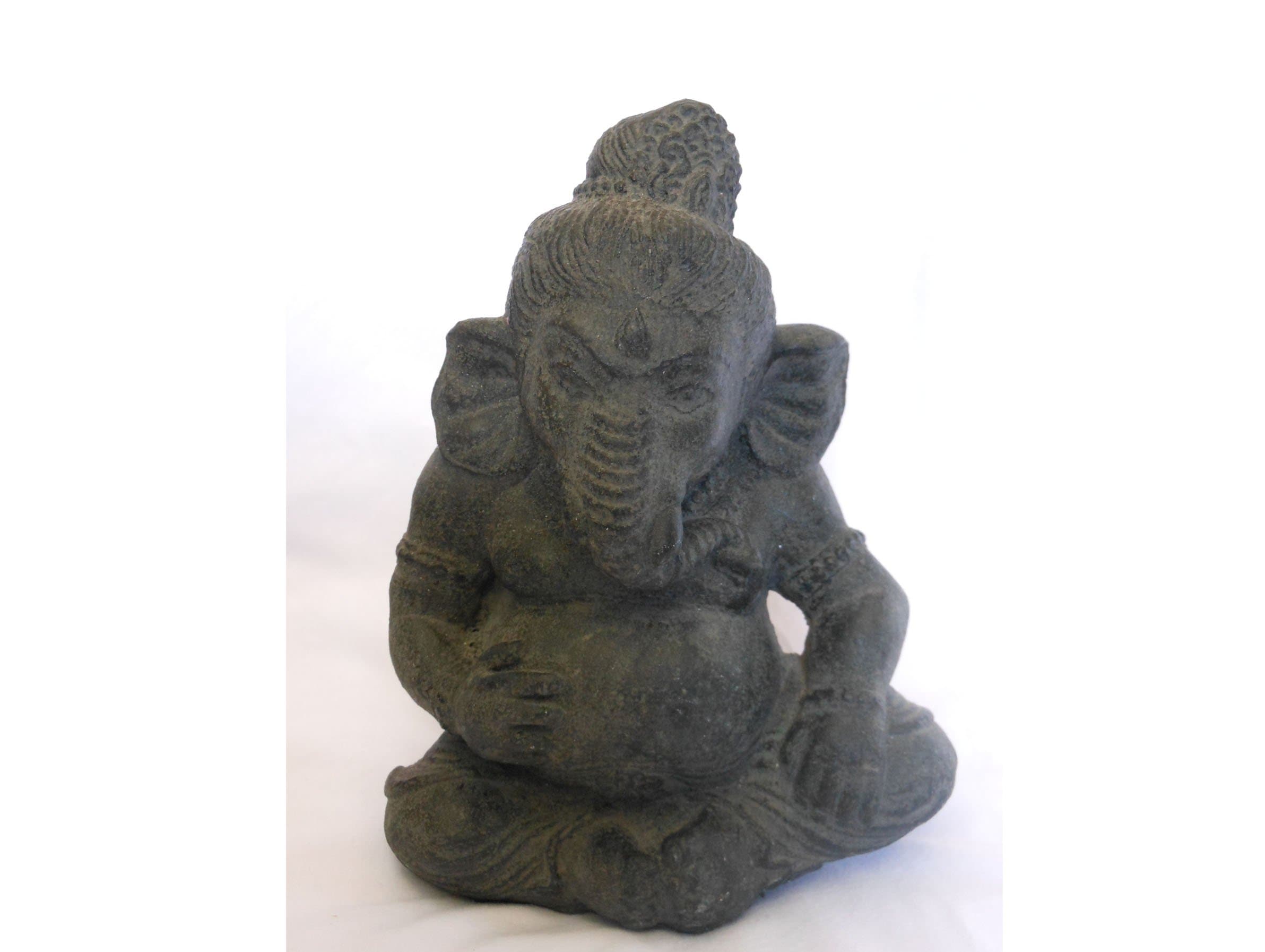 #9106 - Happy Ganesh Statue, Seated~7'' High