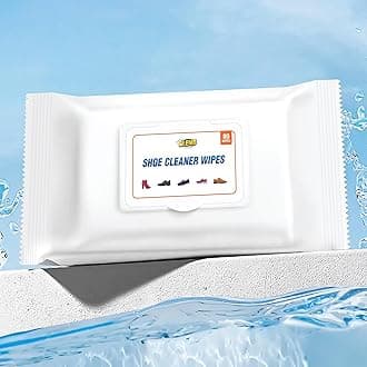 Shoe Cleaner Wet Wipes For Shoes/Loafers/Sandals/Slippers/Traditional Footwear/Athletic Shoes/Sneakers/White Shoes/Golf-Tennis Shoes/Scrub Off Dirt/Mud - 80 Wipes (Ready to Use)