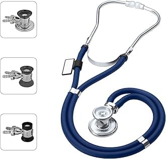 MDF Instruments, Sprague Rappaport Dual Head Stethoscope with Adult, Pediatric, and Infant Convertible chestpiece - Royal Blue (MDF767-10)