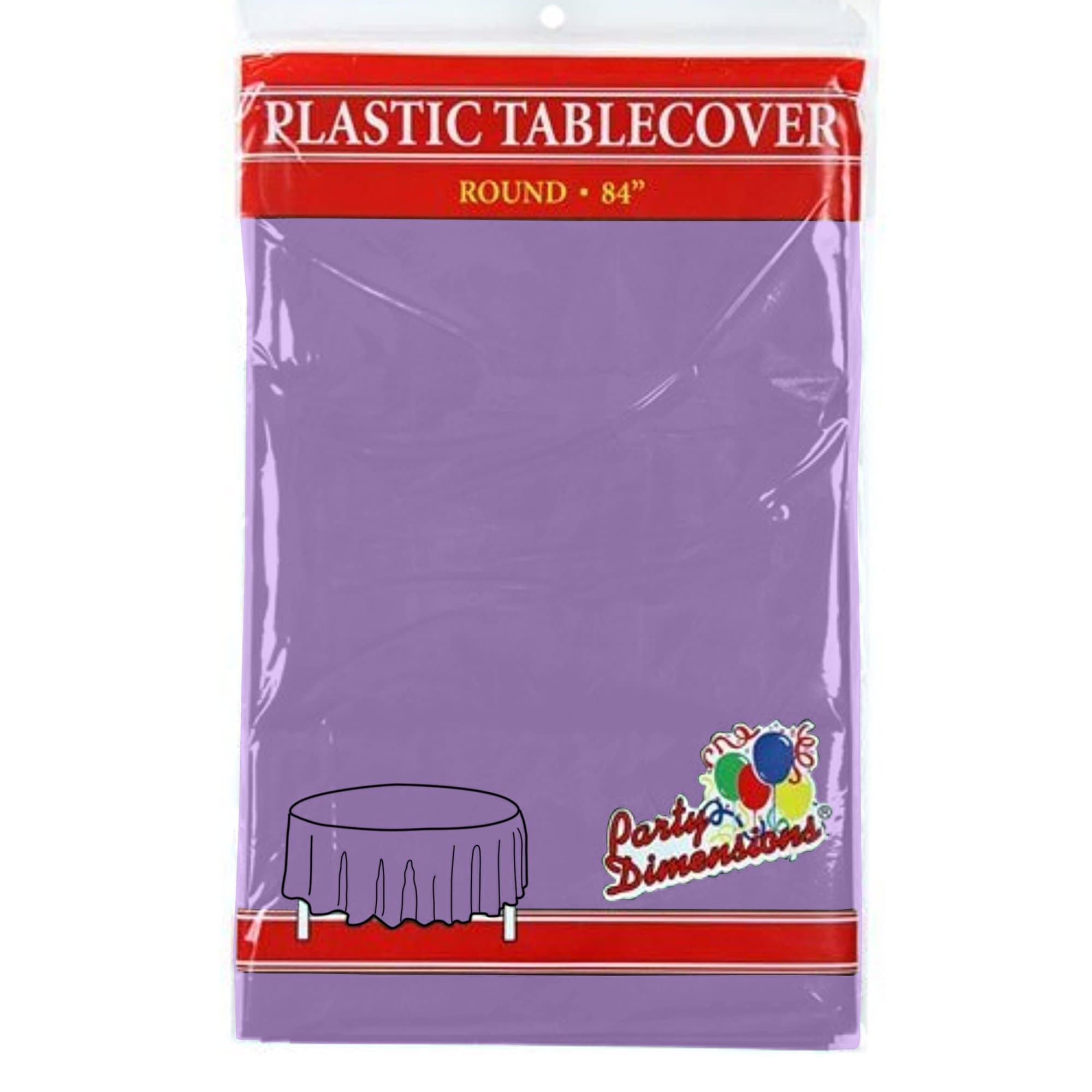 Hydrangea Round Plastic Tablecloth - 4 Pack - Premium Quality Disposable Party Table Covers for Parties and Events - 84” - By Party Dimensions