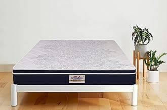 Springtek Eurotop Luxe Memory Foam Mattress | 6 Inches Euro Top Adaptable Temperature Regulated Memory Foam Pocket Spring Queen Size Gadda | 72x60 Inch