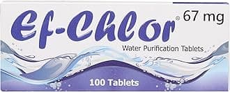 67 mg Water Purification Tablets - Pack of 100 Tablets / 1 tablet Purifies 10 Liters of Water for Clean and Safe Drinking Water