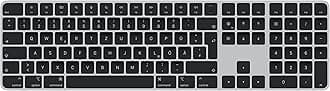 AppleMagic Keyboard with Touch ID and Numeric Keypad: Wireless, Bluetooth, Rechargeable. Works with Mac Computers with Apple Silicon; German - Black Keys