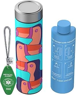 KEKHEALTH60H Insulin Cooler Travel Case, Insulin Pens Case, Medicine Cool Bag with QR Medical Travel Tag, EpiPen Carry Case Diabetic Travel Kits with Biogel Ice Pack, TSA Approved(Flame)