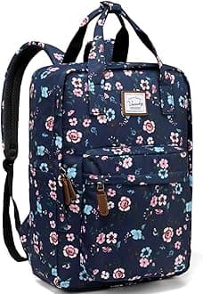VASCHY Laptop Backpack Women, 15.6In Stylish College School Backpack Bookbag Daypack for Teacher/Teen Girls/Business/Travel, Blossom Flowers, Daypack Backpacks