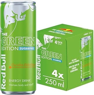 Energy Drink Sugar Free Green Edition Curuba & Elderflower 250ml, 4 pack