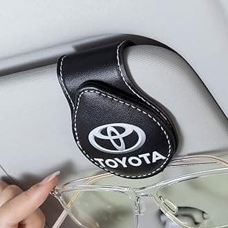 Car Sunglass Holder, Eyeglass Holder Fit Toyota Corolla Avalon Camry Prius Allion RAV4 Highlander, Sunglass Hanger Mount for Car Sun Visor, Interior Accessories, Black