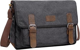 Vintage Military Men Canvas Messenger Bag Satchel Travel Shoulder Bags For 13.3-17" Laptop