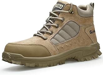 GUSAYEX Steel Toe Boots for Men Puncture Resistant Safety Work Boots with Kevlar Midsole Industrial Lightweight Men's Work & Utility Protective Shoes for Construction Warehouse Factory