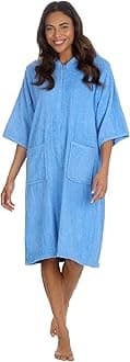 undercover lingerieUndercover Ladies Terry Towelling 100% Cotton Zip Through Hooded or Non Hooded Dressing Gown Drying Bathrobe