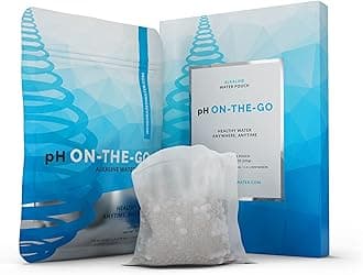 pH ON-The-GO Alkaline Water Filter Pouch- Portable Alkaline Water Filtration System for Your Bottle, Pitcher, Jug, Container - High pH Ionized Water - Long-Life 105 Gallon/400 Litre (1-Pack)