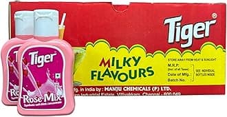 Excel Enterprises Tiger Rose Mix Emulsion Flavour Drink Concentrate Soft Drink Milk Shake Mix, Pack of 2