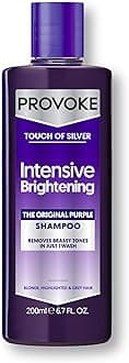 Touch Of Silver Brightening Purple Shampoo 200 ml, Neutralises Yellow and Orange tones, Formulated with Violet and Blue Pigments