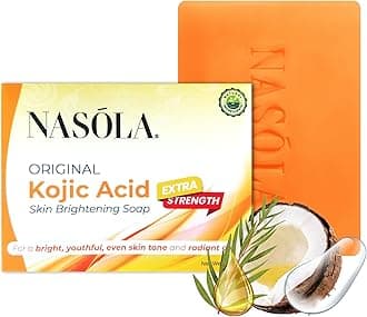 Nasola Kojic Acid Soap for Skin Clarifying, Complexion Revitalization, Radiance Boosting, Face & Body, Underarm & Armpit