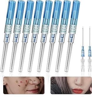 10pcs Piercing Tools - 22G Catheter Piercing Ear Nose Body Tools Piercing Supplies.
