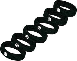 Gimme Beauty Thick Hair Extra Stretch Bands - Patent-Pending Design for Maximum Hold - Premium Ties for Thick & Curly Hair - Sleek & Strong Hold - Black, 6 Pack