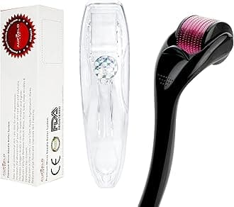 AG540 Titanium Microneedle 540 Needles 2.0mm Derma Roller Skin Care for Face Facial Wrinkles Hair Loss Stretch Marks Hair Regrowth Micro Needles Professional Microneedling Derma Needling Kit