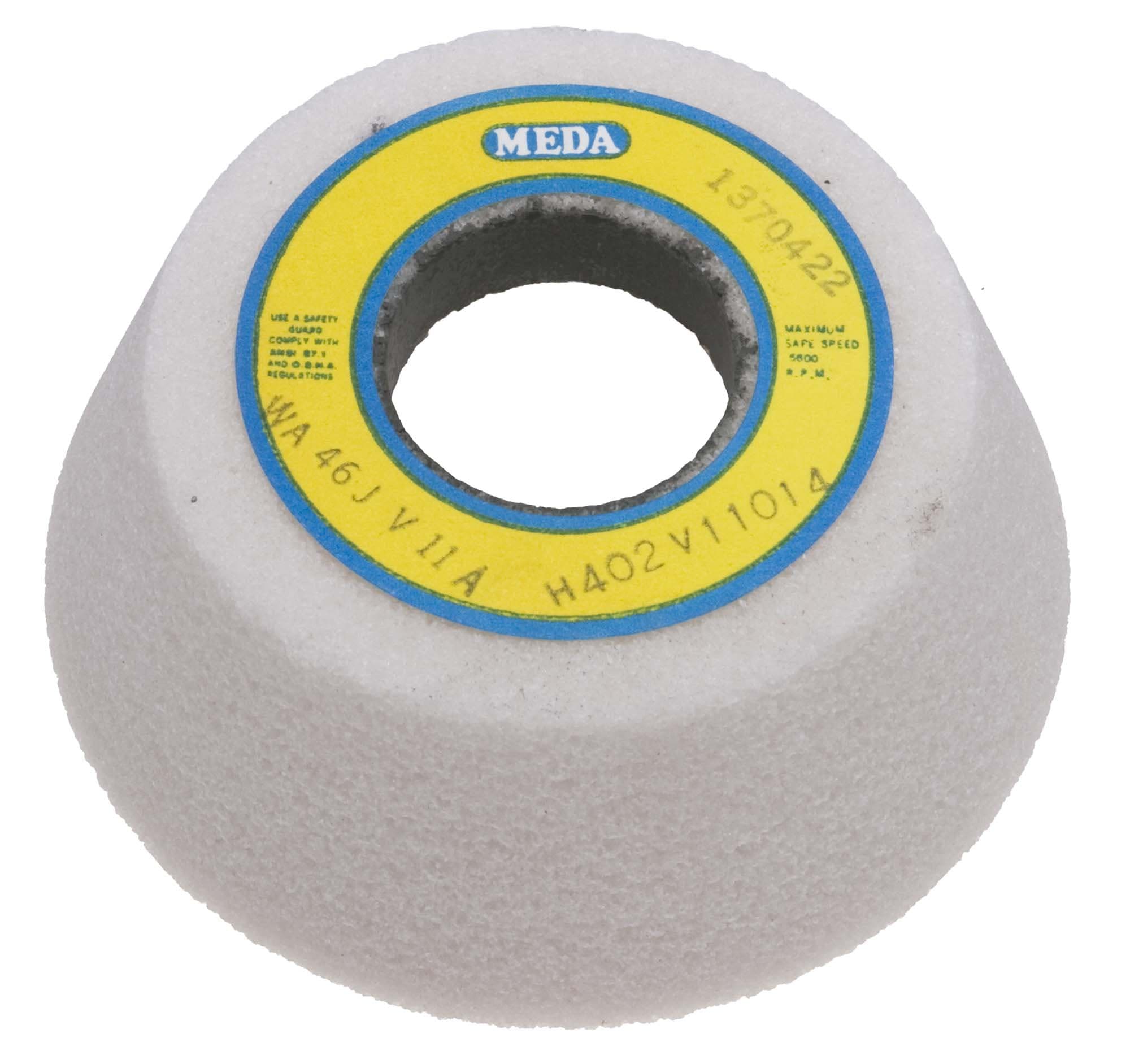 Meda 4/3", 1-1/4 hole, 46K Flaring Cup White Aluminum Oxide Grinding Wheel