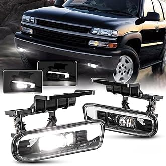 M MIBAHE LED Fog Light Bulbs, Rear Fog Lights DOT Approved with DRL Compatible with 1999-2002 Chevy Silverado 1500 2500, 2000-2001 Silverado 3500, 2000-2006 Chevrolet Suburban Tahoe, 2PCS