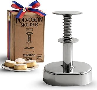 Polvoron Molder Filipino – Oval Polvoron Mold (7cm x 4.5cm) for Traditional Filipino Cookies – Easy to Use & Durable