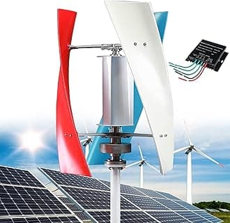 14000W Garden Vertical Wind Turbines Generator Kit, 12V/24V/48V/110V/220V Small Three-Phase AC Vertical Wind Turbine with MPPT Controller, for Industrial Energy Equipment,Color-48V