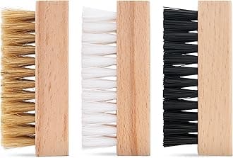 Reshoevn8r Shoe Cleaning Brush Set, 3 Brush Pack - Soft Bristle, Medium -All Purpose, & Hard Bristle Brush - Premium Sneaker Brushes in Three Different Firmness Levels for Top-to-Bottom Clean