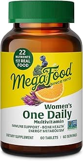 Womens Multivitamin One Daily - Multivitamin for Women - Vitamin C, Vitamin D, Iron & B Vitamins - Bone, Energy Metabolism & Immune Support - Vegetarian, GlutenFree - 60 Tablets, 60 Servings