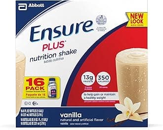 Ensure Plus Nutrition Shake, Vanilla, 8 ounces, 16 count
