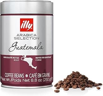 illy Guatemala Coffee Beans, 100% Arabica, Medium-Dark Roast, Intensity 6/9, Single Origin, Rich & Bold with Chocolate Notes, Suitable for Bean to Cup & Fresh Grinding, 250g