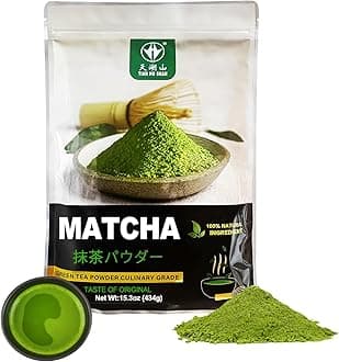 TIAN HU SHAN Matcha Green Tea Powder 15.3oz/434g, Starter Matcha Culinary For Lattes, Cooking, Baking