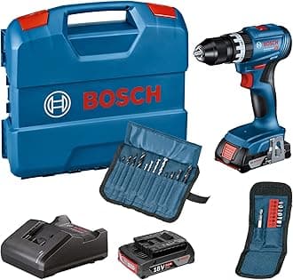 Bosch Professional18V System Cordless Impact Drill Driver GSB 18V-45 (incl. 2X GBA 2.0Ah Batteries, Charger GAL 18V-20, L-BOXX)
