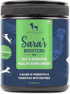 HUFT Sara's Boosters Gut & Digestive Health Supplement for Dogs – 200g | Supports Healthy Digestion, Immunity & Gut Flora | Prebiotics & Probiotics Blend | All Life Stages | All Breeds