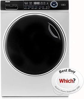 Haier HWD80-B14979 Freestanding Washer Dryer, Direct Motion and LED Display, 1400RPM, 8kg/5kg load, White [Energy Class D]