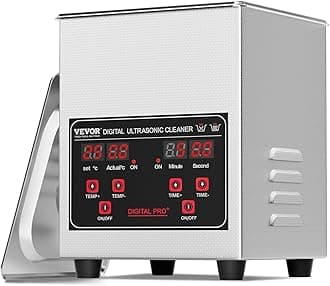 VEVOR Sonic Cleaner, 1.3L Professional 60W Cleaning Machine with Timer & Heater, 40kHz Digital Sonic Cleaner with Basket for Watch Glasses Jewelry Retainer Industrial Parts Tools