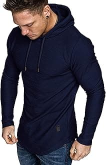 Lexiart Mens Fashion Athletic Hoodies Sport Sweatshirt Solid Color Fleece Pullover