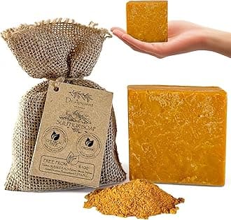 Sulfur Soap Bar, Organic Soap Bars Handcrafted the Traditional Way, Natural Chemical-Free, Vegan, Used for Face Wash, Body Wash, Daily Skincare Routine