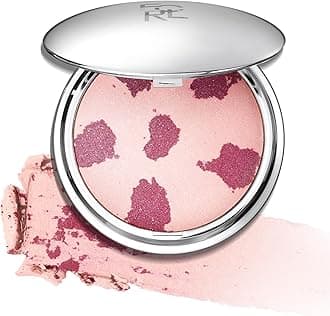 Shimmer Face Highlighter Makeup Powder, Gel to Powder Glow Finish, Leaving a Lightweight & Healthy Radiance, Long Lasting Luminous Face Body Highlighter Makeup (PK02 Rosettes Light)