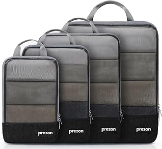 Prezon Compression Packing Cubes, Luggage Organiser Set, Extensible Suitcase ...