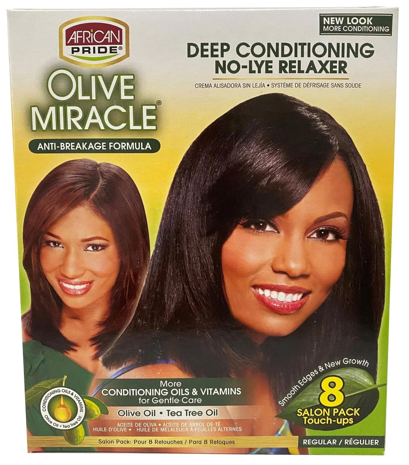 Olive Miracle Deep Conditioning No-Lye Relaxer - Super Kit 8-Count
