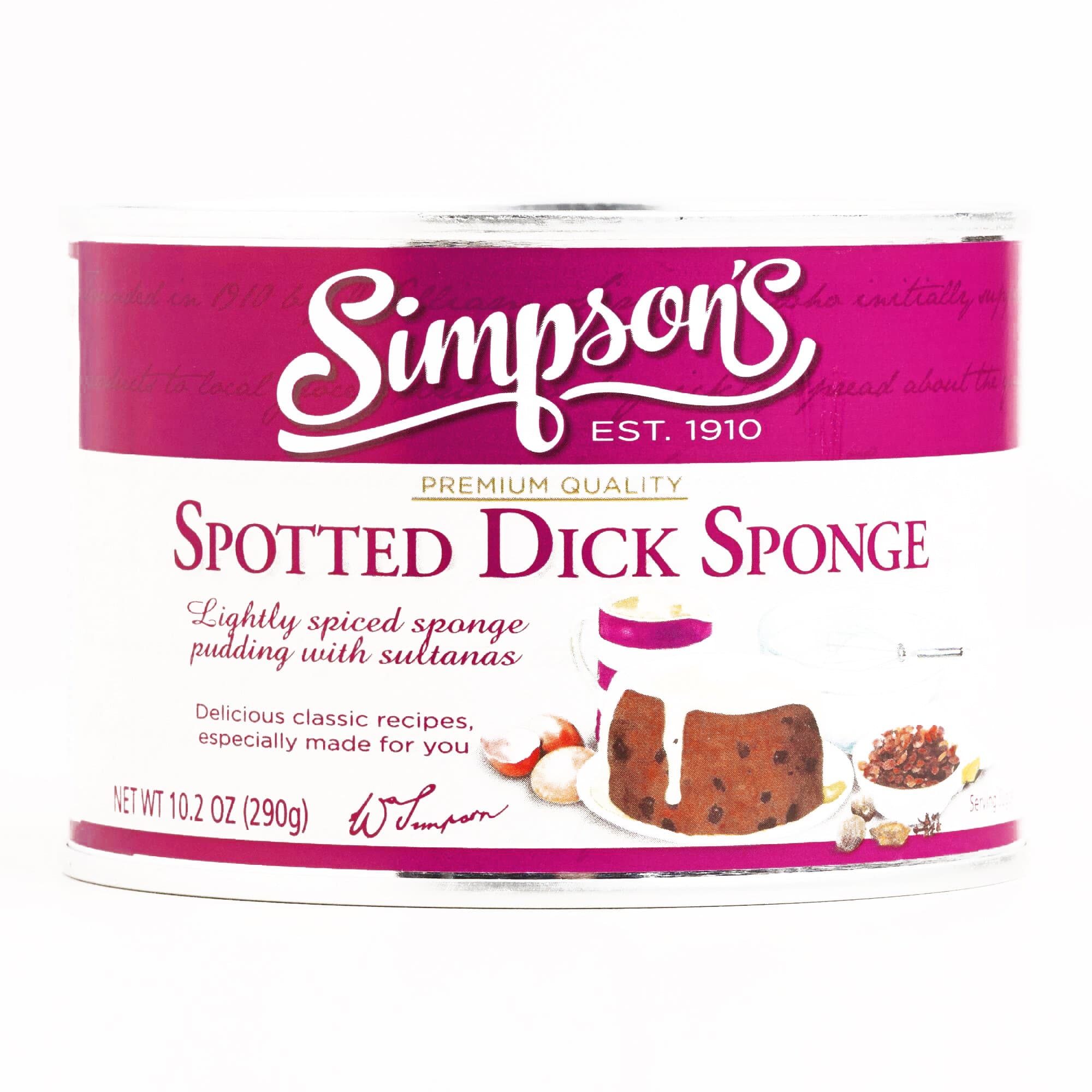 Simpsons Spotted Dick Pudding 10.5 oz each (1 Item Per Order, not per case)