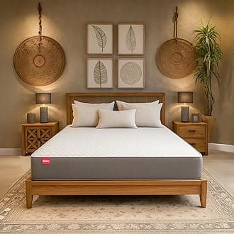 - Kurlon Orthopedic 8 Inch Mattress | King Bed Mattress | Body Support & Spine Alignment | Hypoallergenic | Breathable Fabric | Non Static | Comfortable Sleep | 75x70x8 |10 Years Warranty