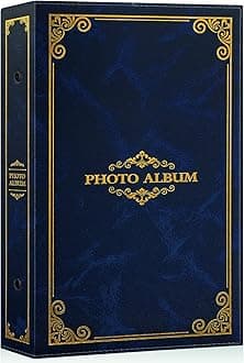Lanpn Photo Album 6x4 Slip in, Traditional Classic 300 Pockets Photo Albums Holds Landscape Only 10x15cm Picture Blue