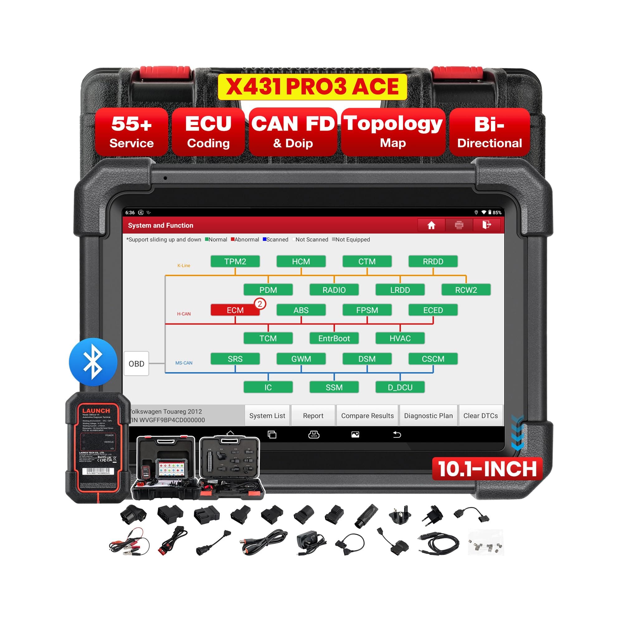 LAUNCH OBD2 Scanner X431 PRO3 ACE Diagnostic Tool with Bluetooth DBS car VII,...