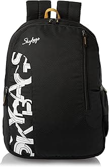 Casual Standard Backpack 28L, 2 Main Compartments, Bottle Pocket, Front Pocket, Padded Shoulder Straps | Black | Brat
