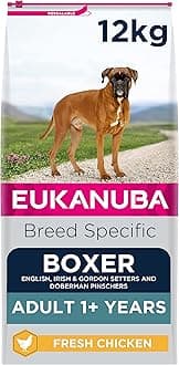 Eukanuba Complete Dry Dog Food for Adult Boxer Breed Types with Fresh Chicken 12 kg