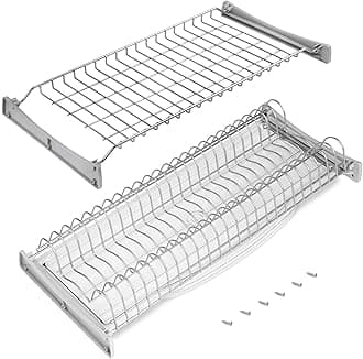 Emuca - Suprastar Plate Rack for high Units, 800mm (31,49 inch), Silver Painted, Steel